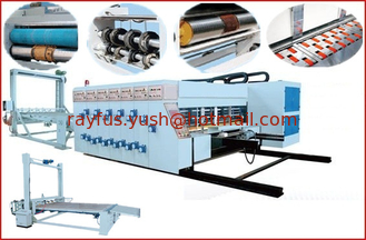 China Impresora automática de flexo Slotter cortador a presión máquina de apilamiento, alimentación de borde de plomo, 1 ~ 5 color proveedor