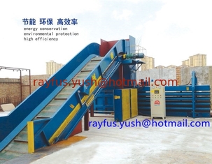 China Máquina hidráulica horizontal de la prensa de Autoamtic, para la cartulina, la caja del cartón, el etc. inútiles. proveedor