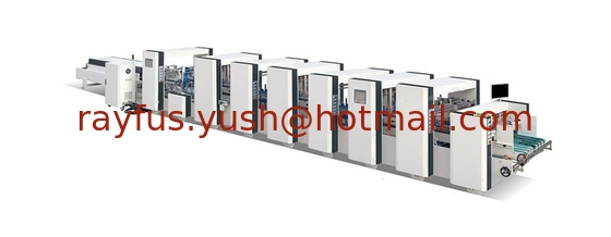 Carpeta automática Gluer de la parte inferior de la cerradura del desplome con Prefold, plegado en abanico multifuncional + pegando proveedor